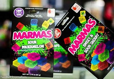 Marmas fruit chews cannabis edible budeez THC CBD weed