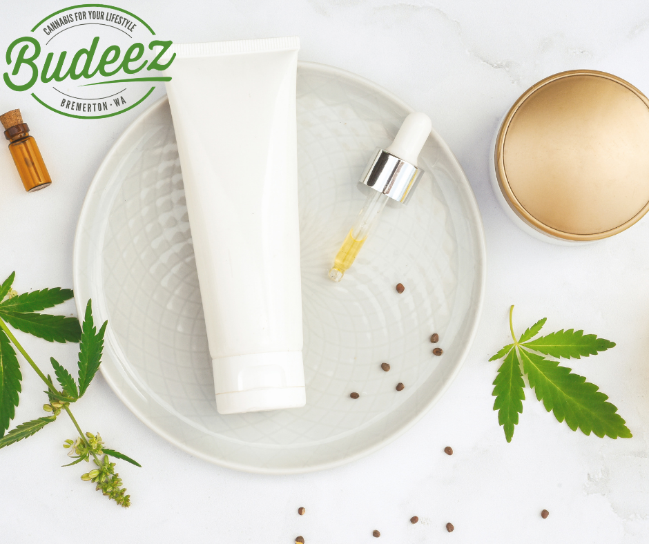 Cannabis infused beauty products for pain relief, eczema, psoriasis, and muscle spasms. 